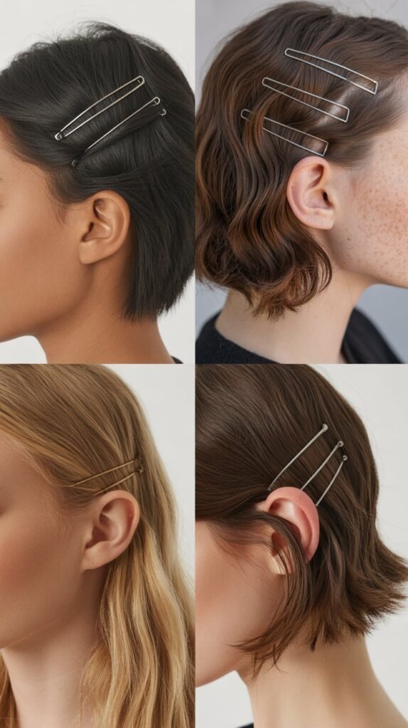 Faux Undercut with Pinned Sides