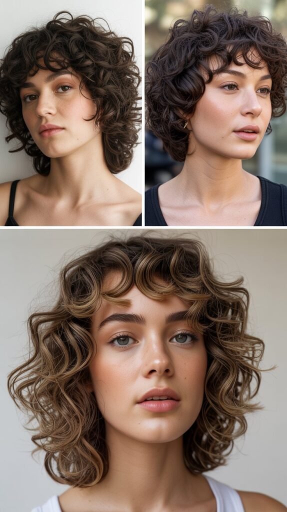Layered Curly Bob