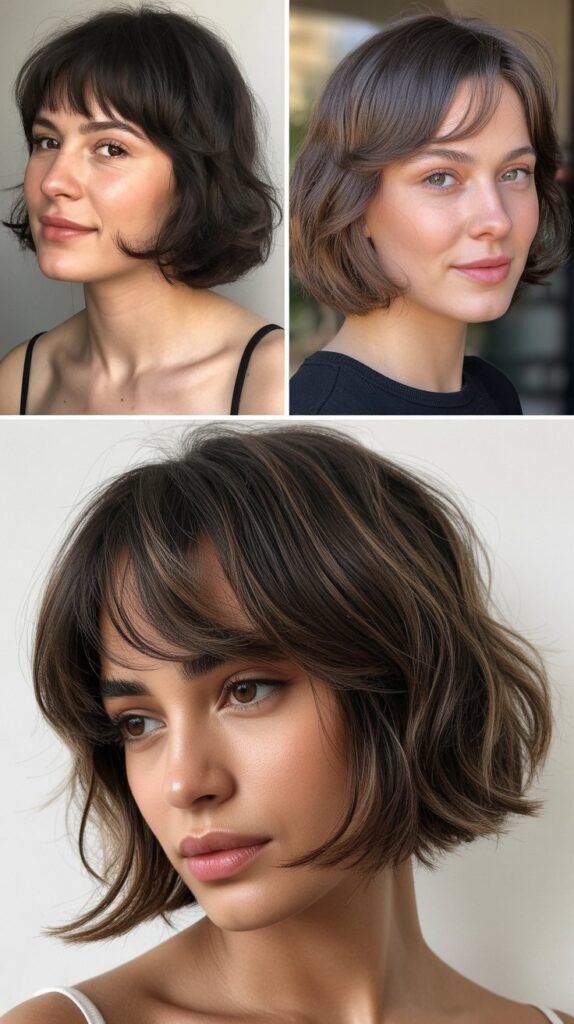Baby Bangs With Graduated Bob Layers