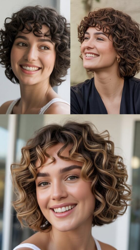 Stacked Curly Bob
