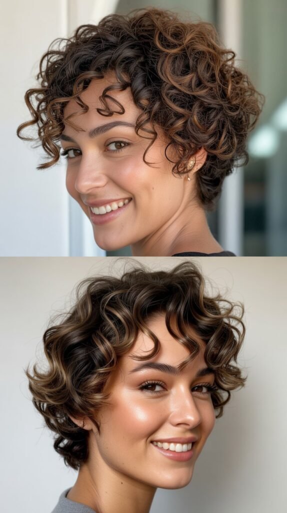  Sculpted Curly Pixie Cut