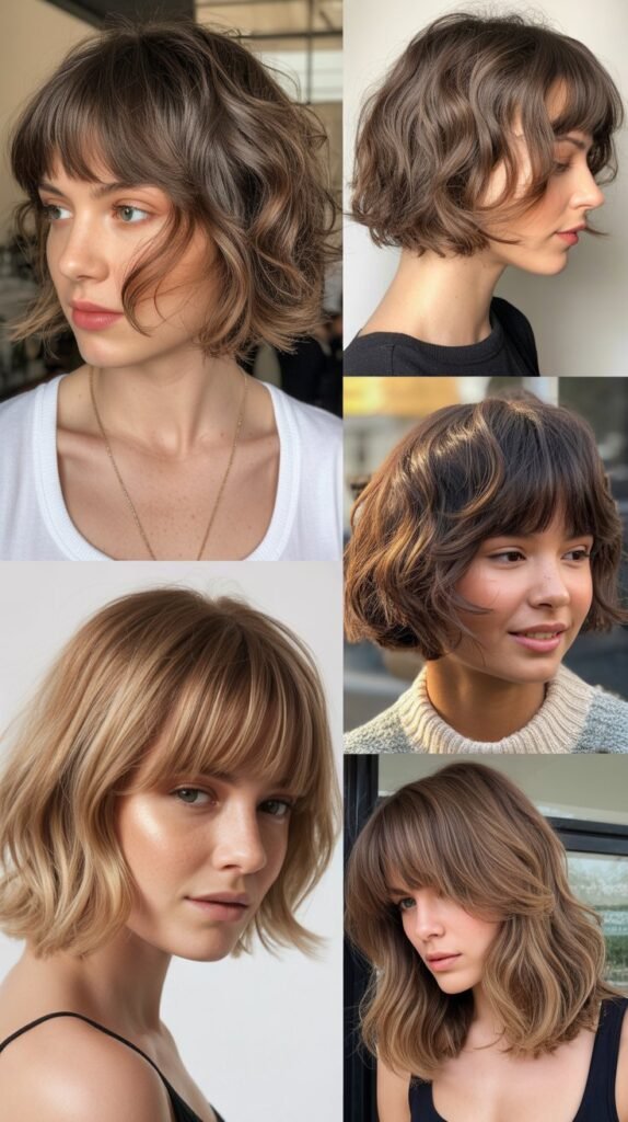 Wispy Bangs With Choppy Lob