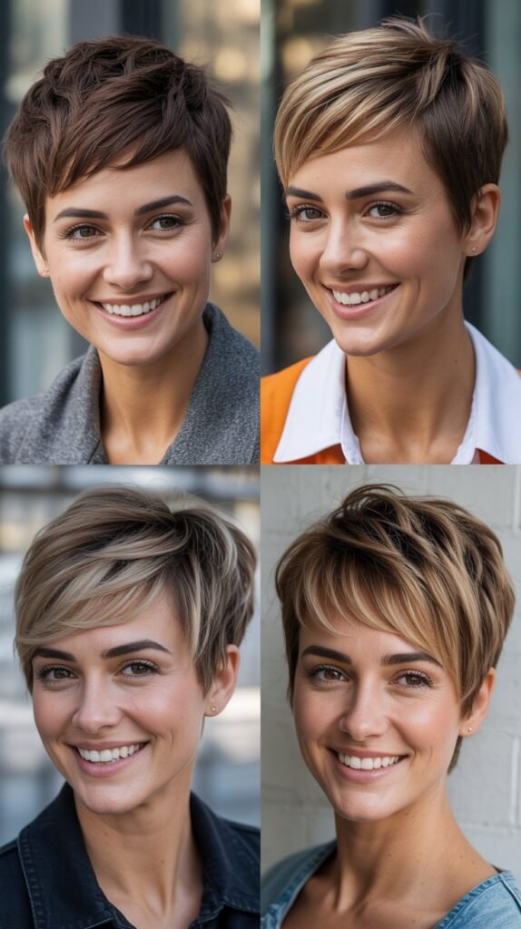 Pixie with Curtain Bangs