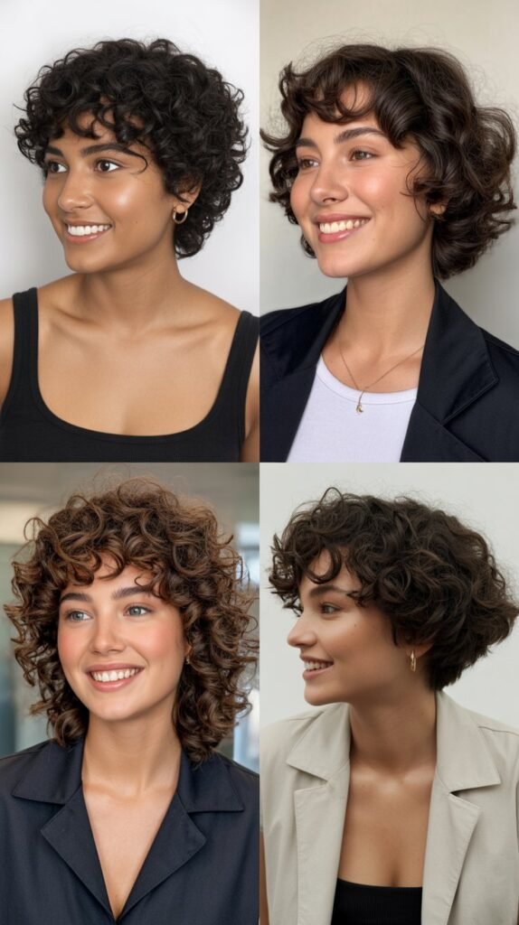 Short Curly Cuts for Chemotherapy Recovery