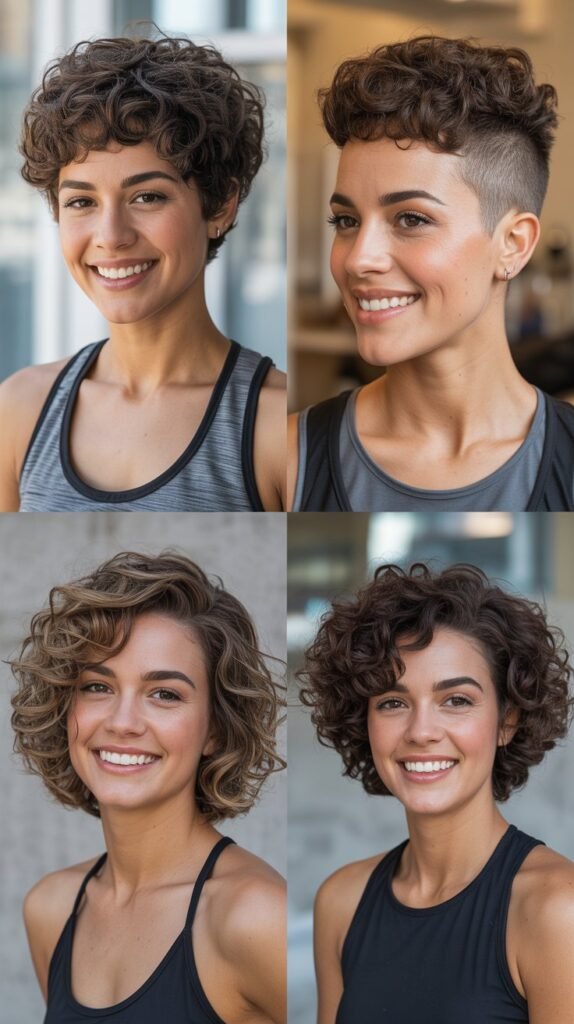 Short Curly Cuts for Workout Enthusiasts
