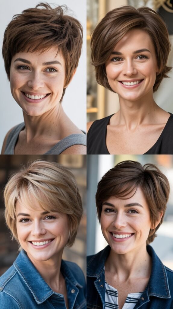 Curtain Bangs With Layered Pixie Cuts: The Ultimate Low-Maintenance Combination