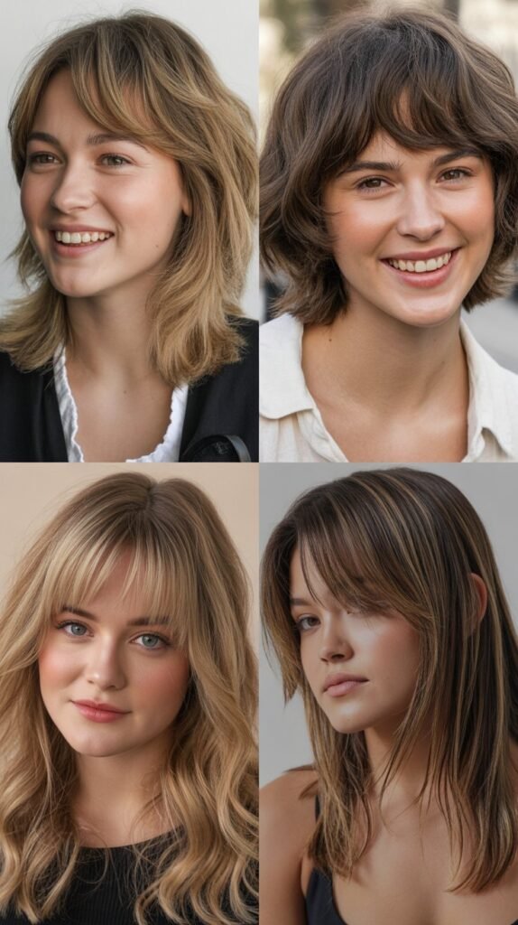  Wispy Curtain Bangs with Invisible Layers