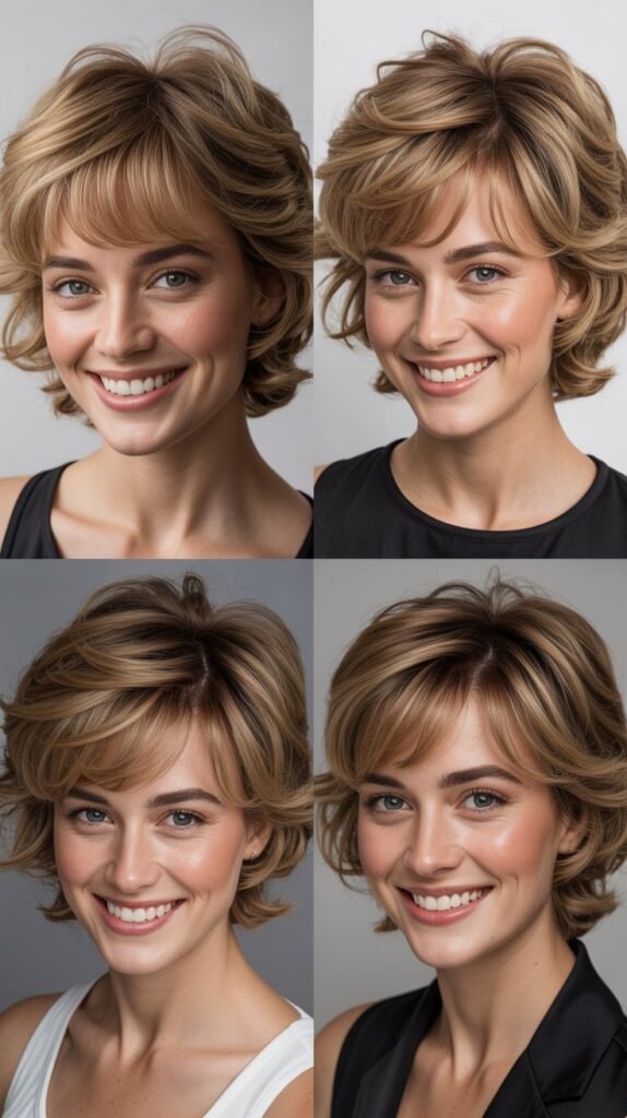 Wispy Bangs With Razored Layers Throughout: Maximum Texture