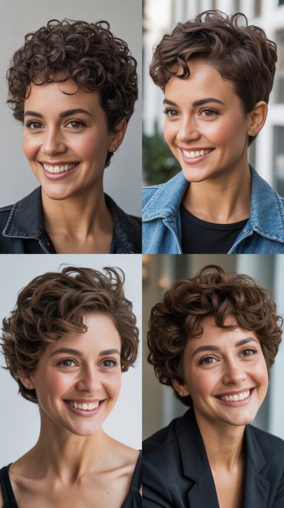 The Classic Curly Pixie Cut