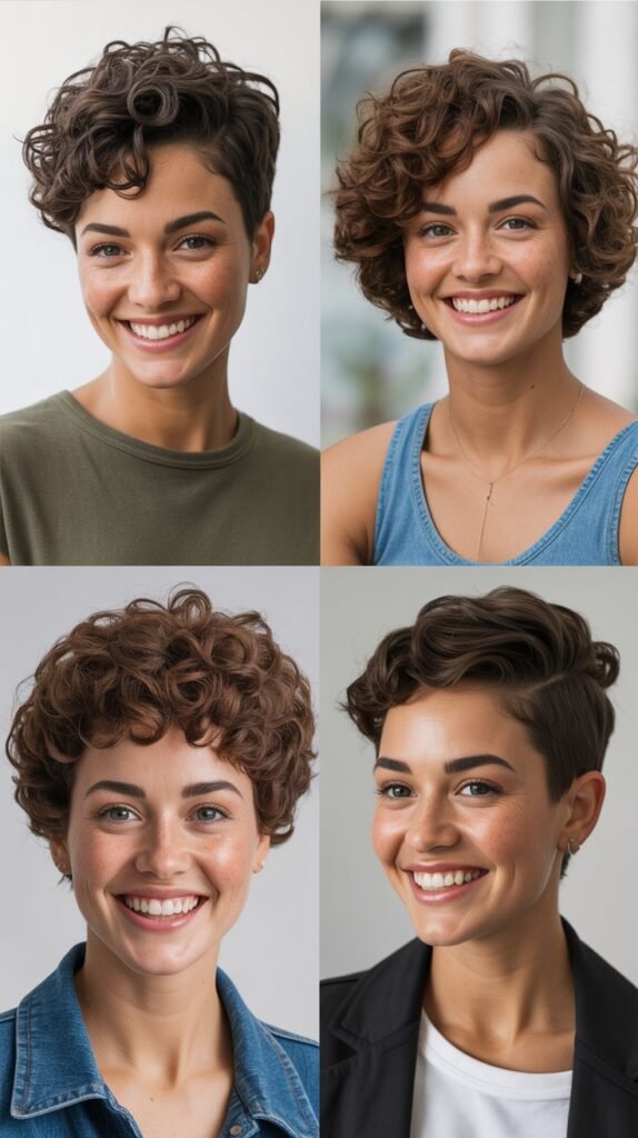 Short Curly Cuts for Active Lifestyles