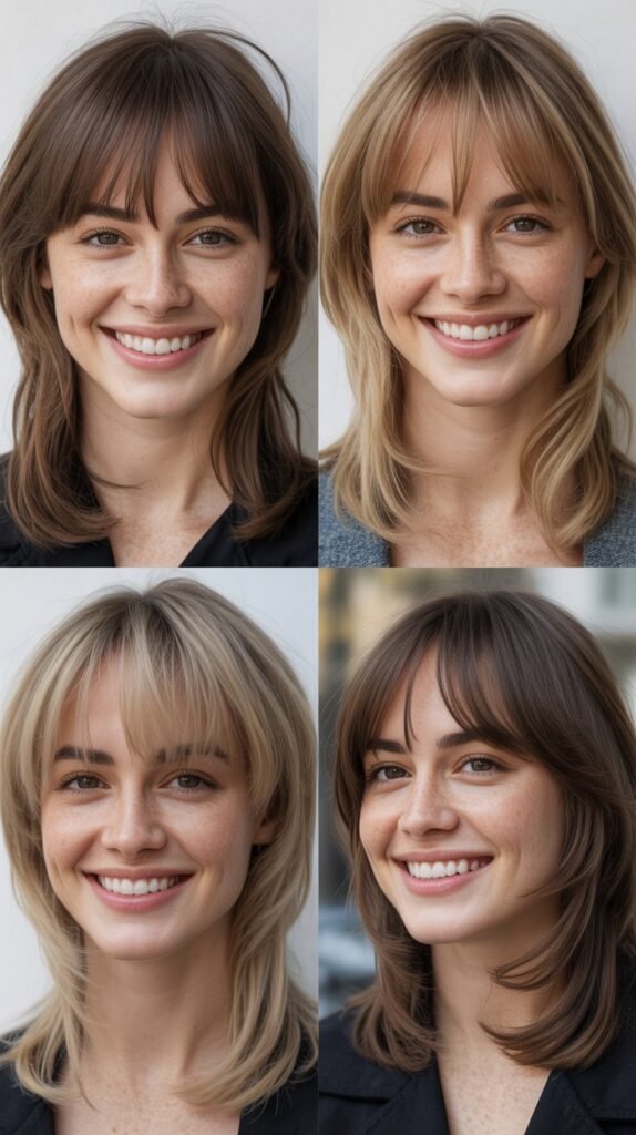  Wispy Bangs with Layered Shag Bob