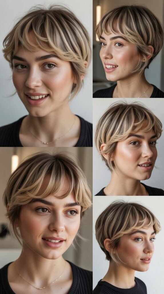  Micro Wispy Bangs With Tapered Nape Layers: Clean Precision