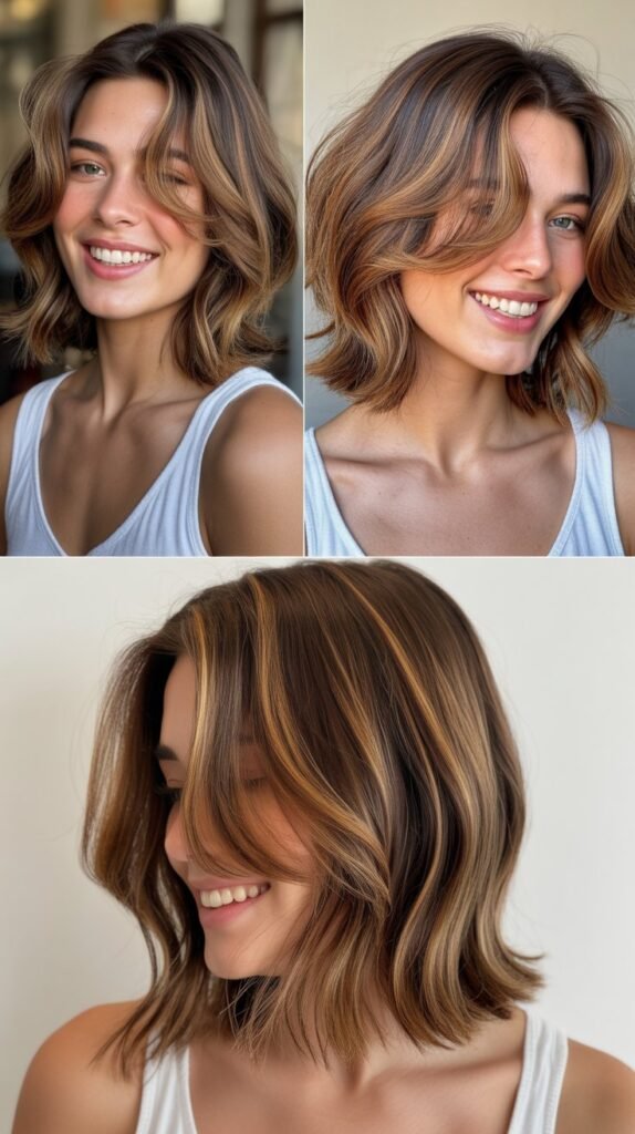 Cognac Highlights with Point-Cut Layers