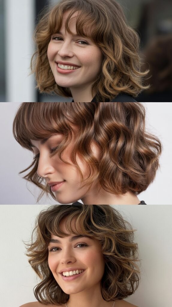 Wispy Bangs for Wavy Hair: Enhancing Natural Movement