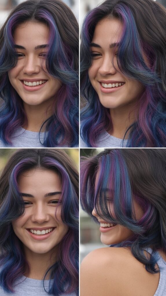 Purple Peek-a-Boo Highlights Underneath