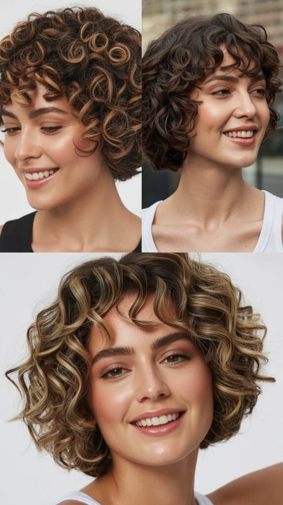 Geometric Curly Bob