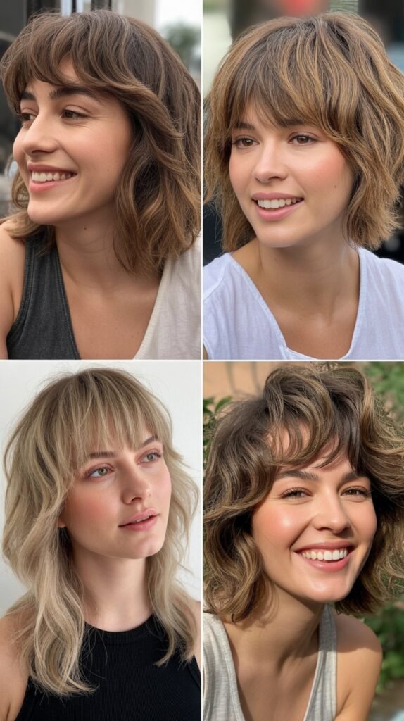 Choppy Wispy Bangs for Textured Movement