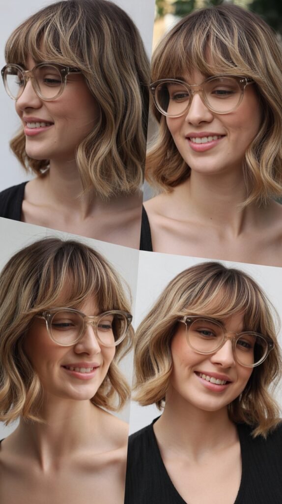Wispy Bangs and Glasses: Harmonious Pairing