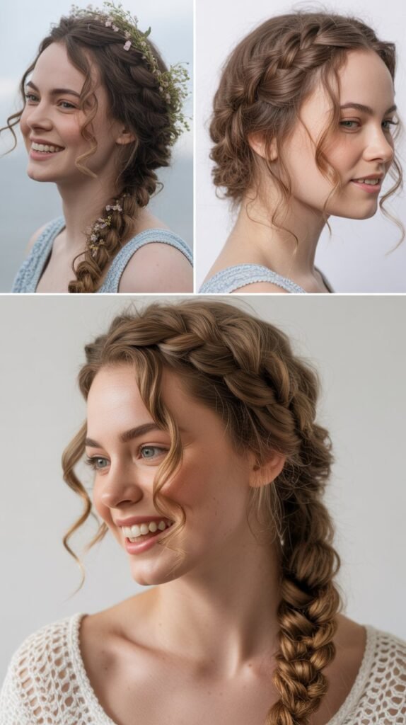 Boho Fishtail Braid with Curls