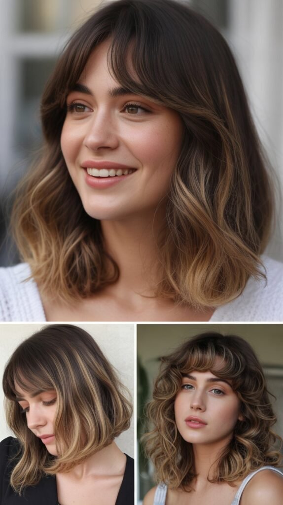Wispy Bangs with Subtle Ombre