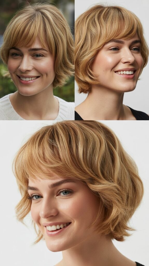 Feathered Side-Swept Wispy Bangs