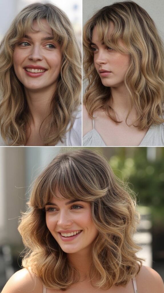 Wispy Bangs with Beachy Waves