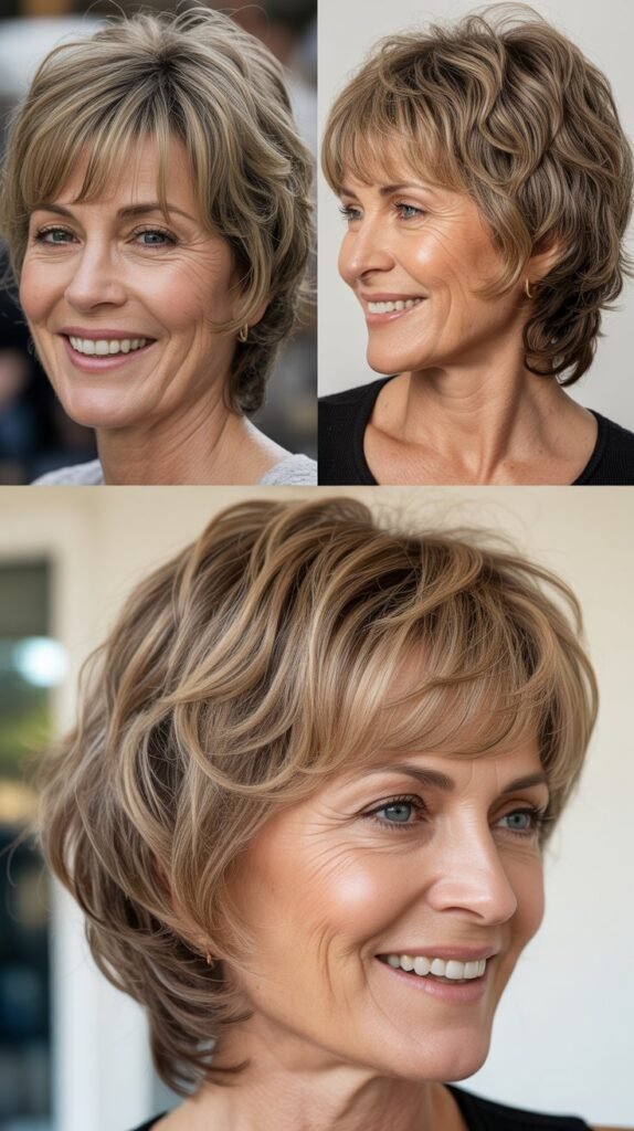  Textured Shag with Choppy Bangs