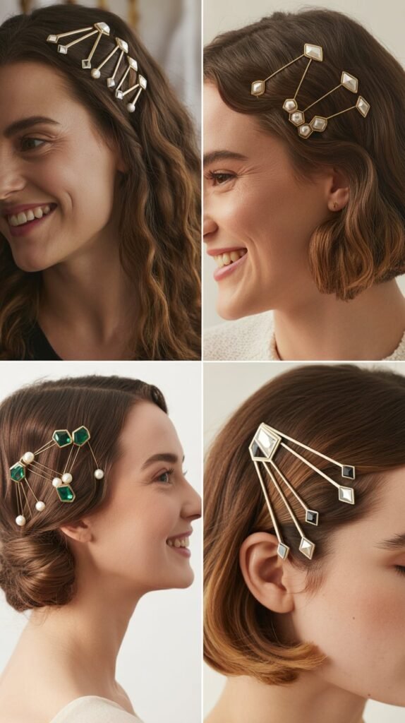 Art Deco-Inspired Geometric Pins