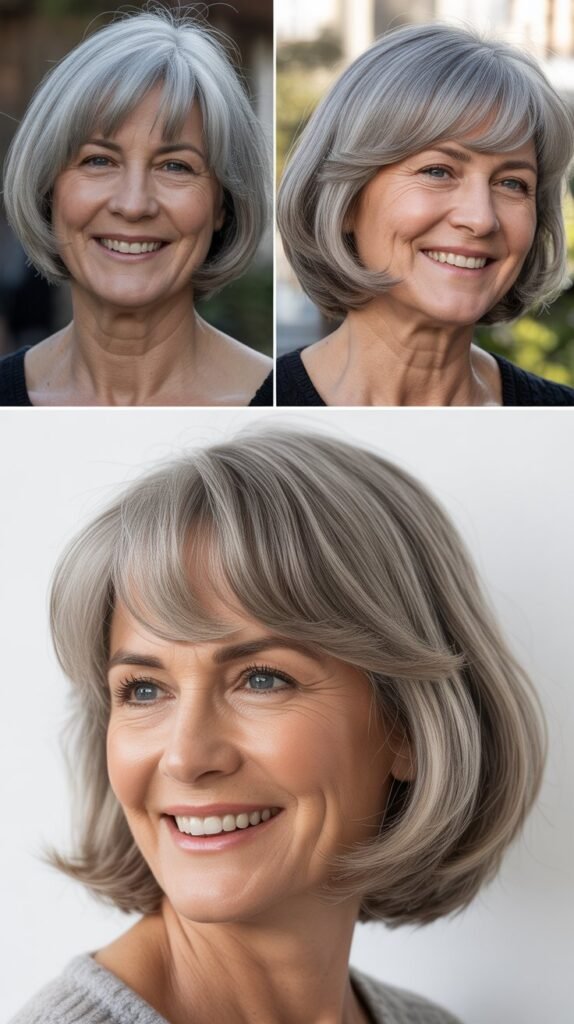 Bob with Curtain Bangs