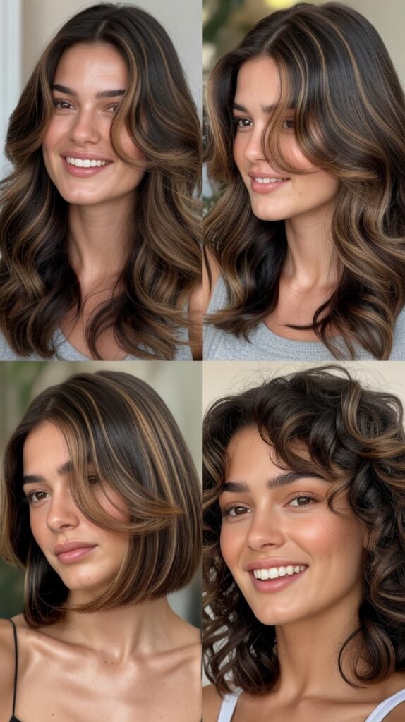 Dark Chocolate Extensions with Face-Contouring Placement