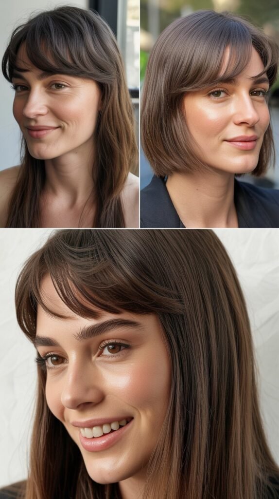 Sleek Straight Wispy Bangs