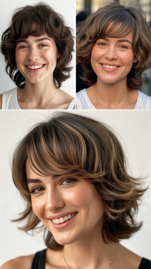 Shag with Side-Swept Bangs