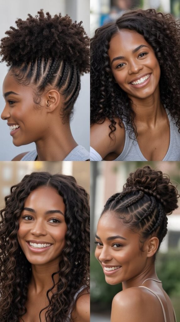 Dark Chocolate Brown Mohawk Braids