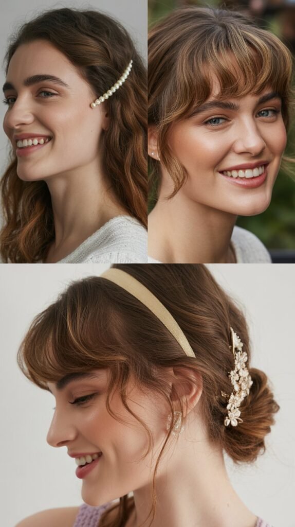 Combining Wispy Bangs With Hair Accessories