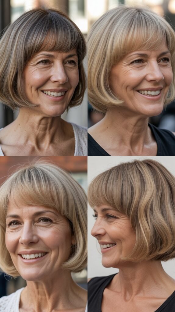 Graduated Bob with Blunt Bangs