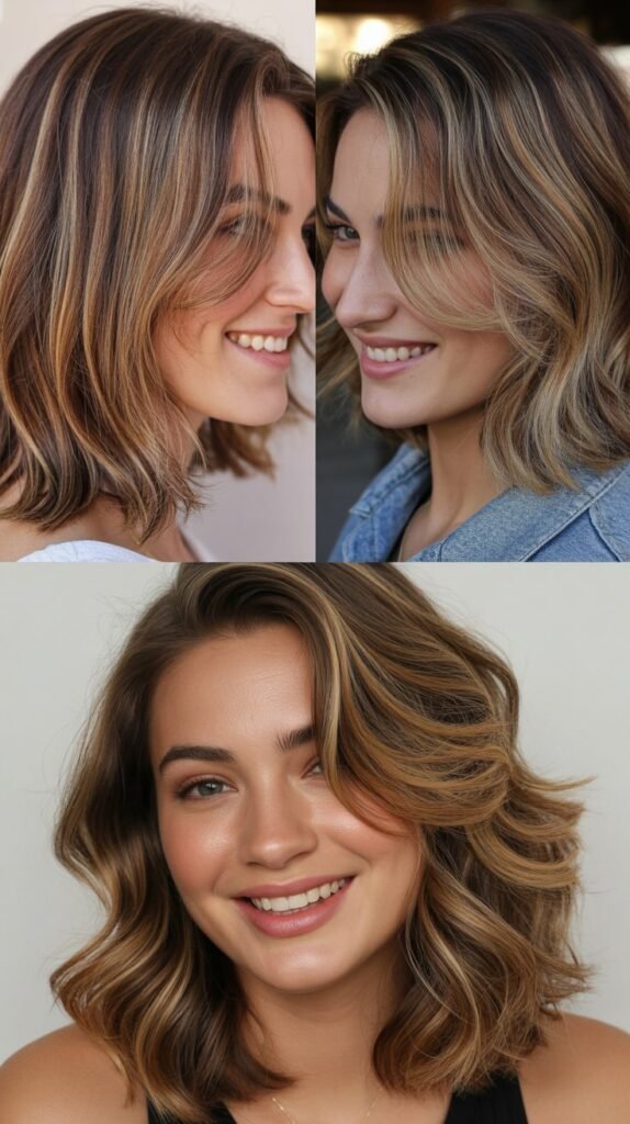 Caramel Highlights for Fine Hair