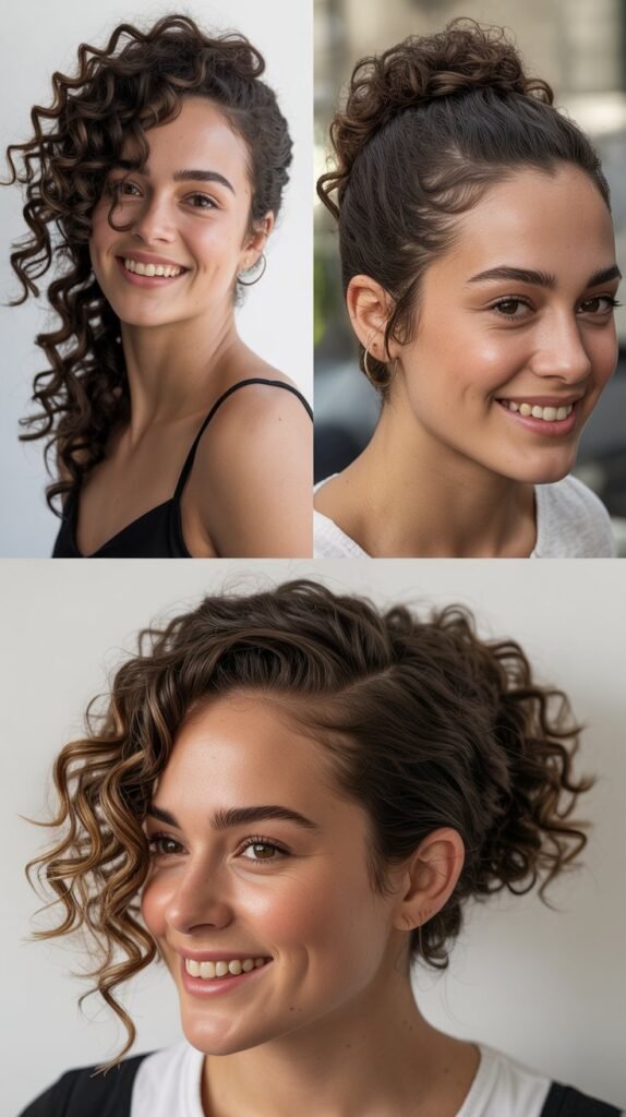 Curly Undercut with Long Top