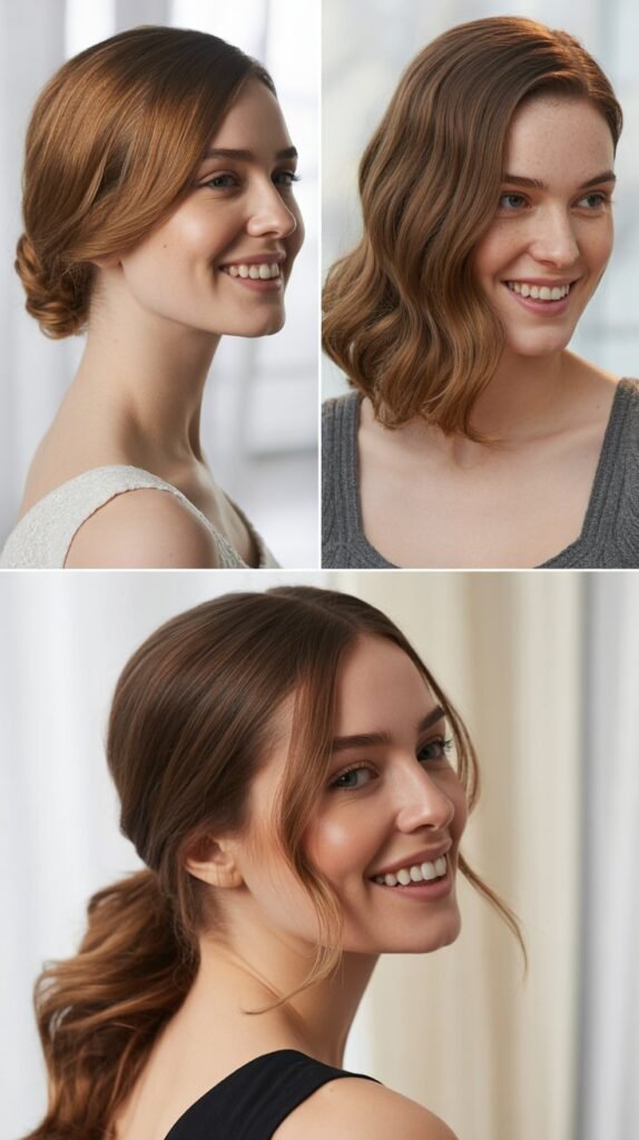 Side-Swept Low Bun