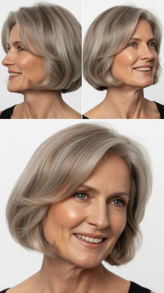 Rounded Bob with Face-Framing Pieces
