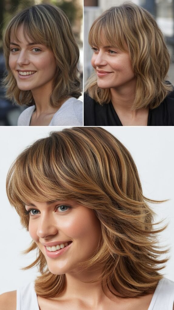 Wispy Bangs With Staggered Layers