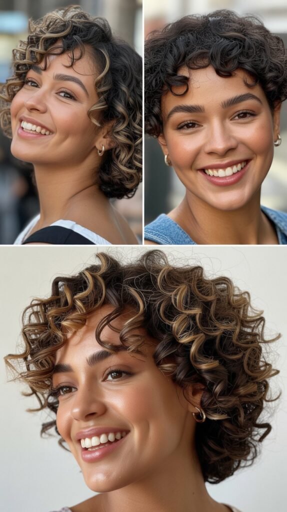Natural Curls with Tapered Nape