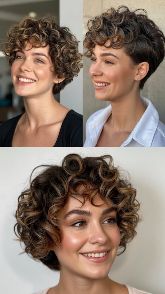 Curly Bixie (Bob-Pixie Hybrid)