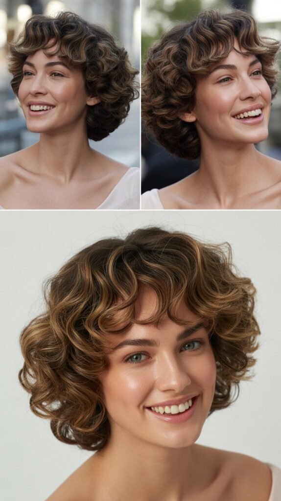  Teased Crown with Natural Curl Flow