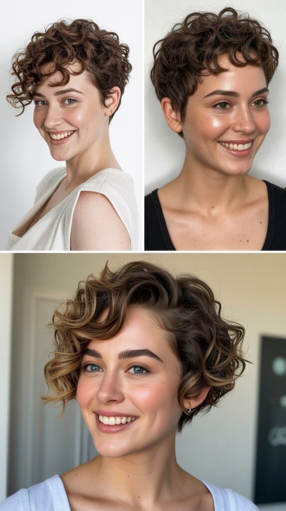 The Tousled Curly Pixie Cut