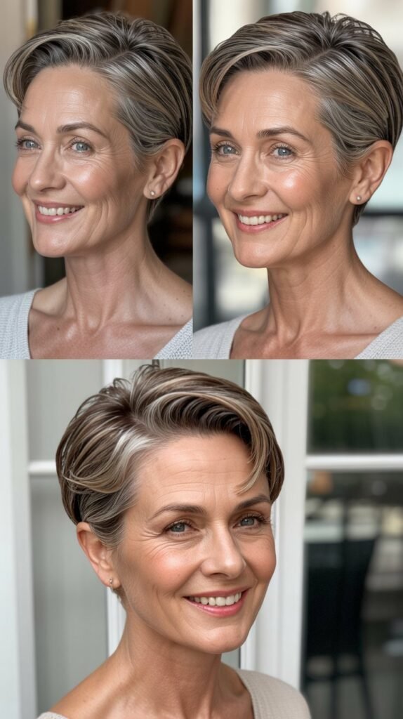 Slicked-Back Pixie for Elegance