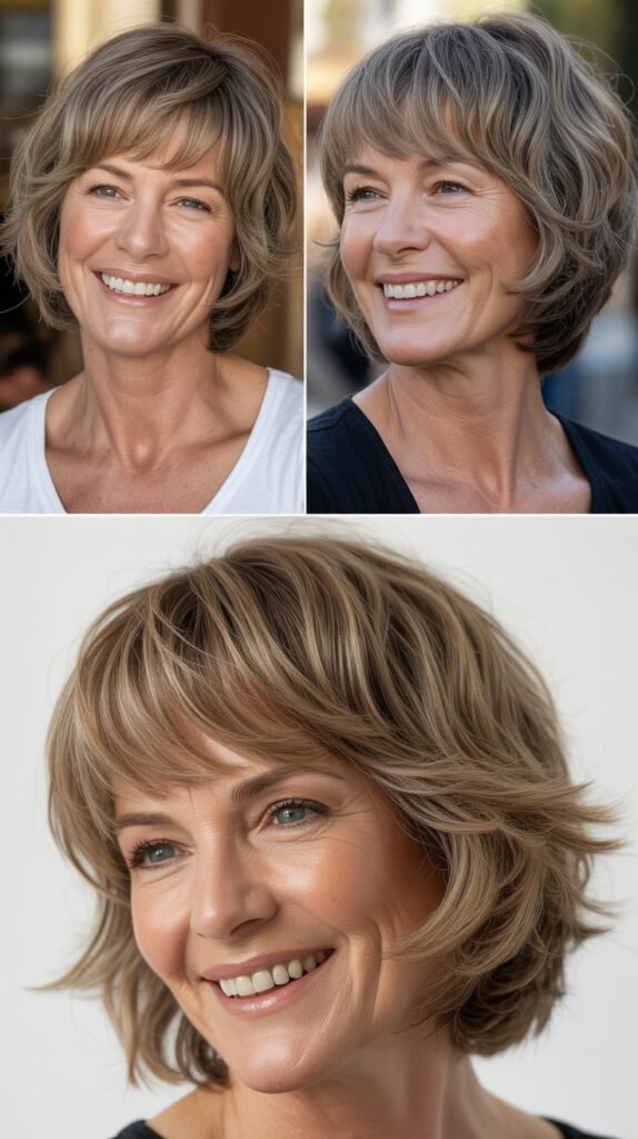 Textured Bob with Piecey Fringe