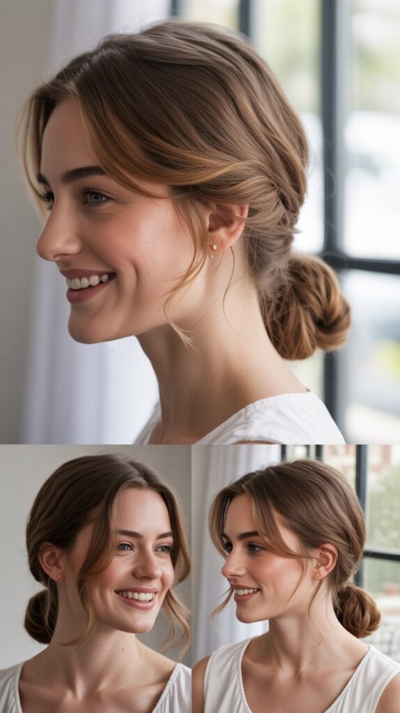 Elegant Low Twisted Ponytail