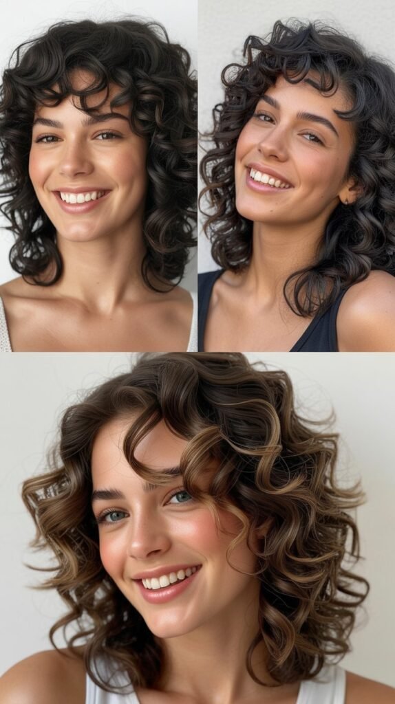 Long Layered Curls with Face-Framing