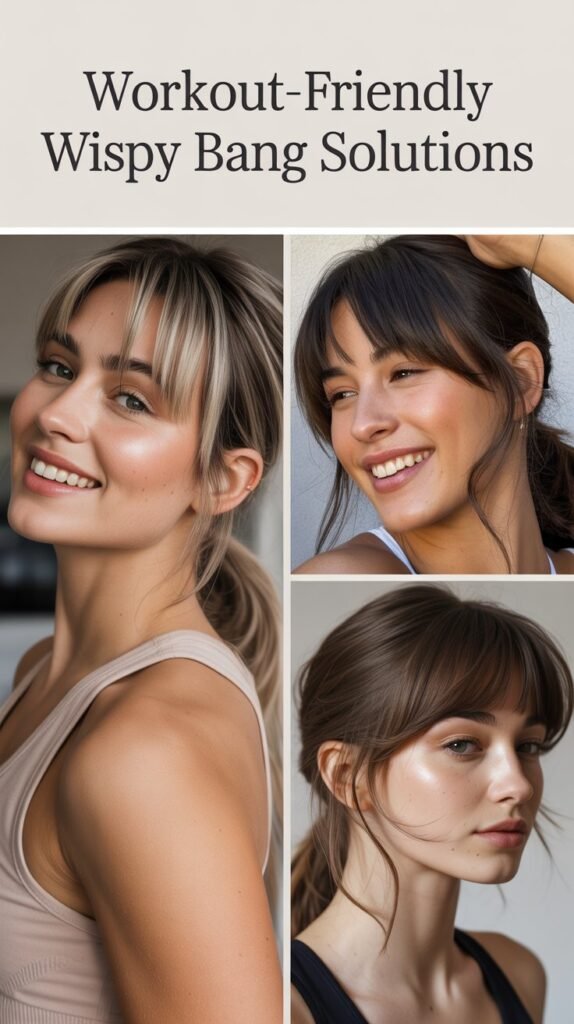 Workout-Friendly Wispy Bang Solutions