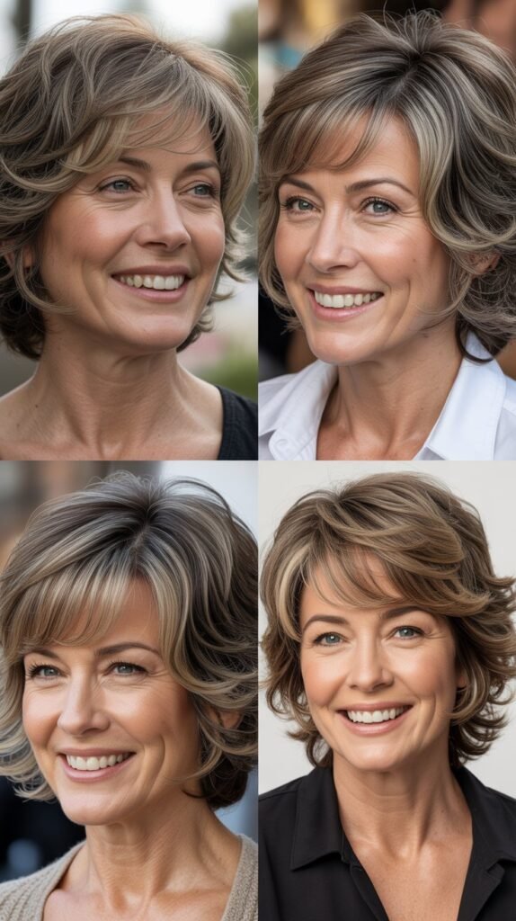 Layered Shag with Swooped Bangs